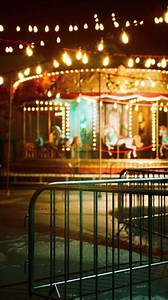Illuminated Merry Go Round Spinning