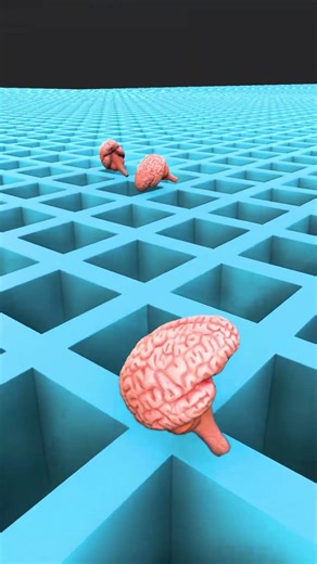 Endless Falling Brains – Hypnotic 3D Loop Animation #3danimation #roblox #satisfying