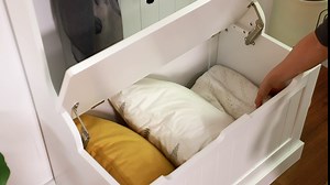 HOMCOM Hall Tree with Bench and Shoe Storage, 3-In-1 Entryway Bench with Coat Rack, 4 Hooks and Flip Top Storage Compartment, White