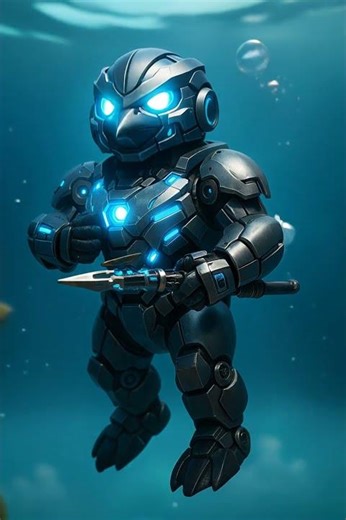 🐧 Penny jumps into the ocean… and becomes a ROBOT! 🤯⚡