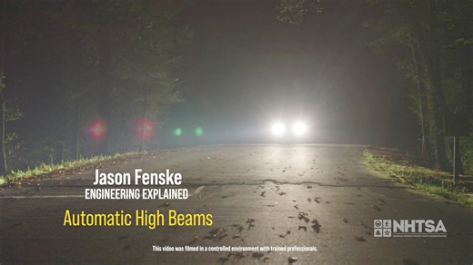 Automatic high beams turn off when approaching other vehicles, making driving at night safer. Watch auto guru Jason Fenske explain how they work. | NHTSA