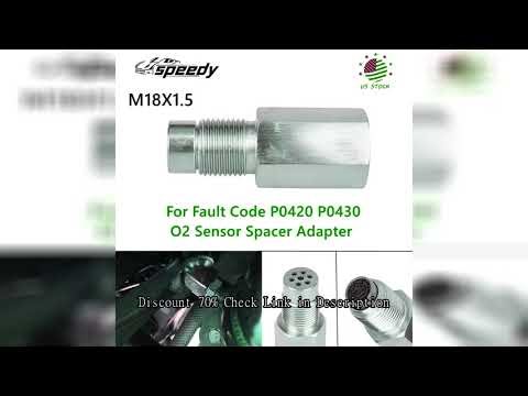 P0420 P0430 Universal O2 Sensor Spacer Adapter M18X1.5 Check Engine Light CEL Mini Catalyst For Faul