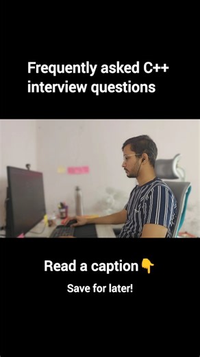 Just a code on Instagram: "🔹 Basic C++ Interview Questions What is C++ and where is it used? What are the main features of C++? What is the difference between C and C++? What is a compiler? What is a namespace in C++? What is the use of using namespace std;? What are comments and their types in C++? What is a pointer? What is a reference? What is the difference between pointer and reference? What is a constant? What is const correctness? What is an enum? What is a structure? What is the differe