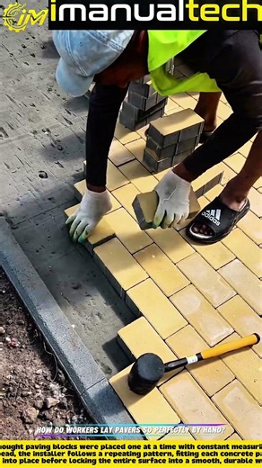 How Do Workers Lay Pavers So Perfectly by Hand?