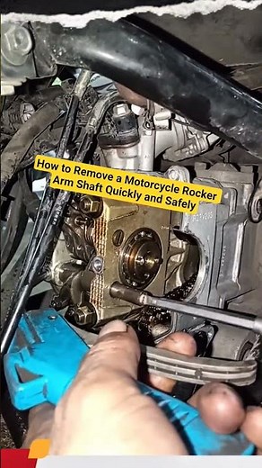 How to Remove a Motorcycle Rocker Arm Shaft Quickly and Safely #shortvideo #mechanic