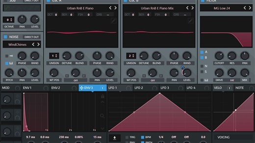 如何制作一个好听的都市RnB合成器键盘音色
