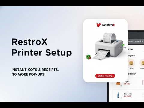 Restrox Printer Setup: Enable Direct Printing & KOTs from Web/Laptop/PC