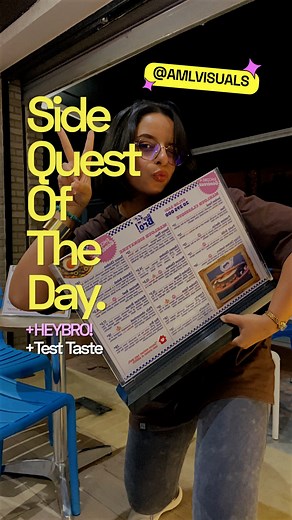 The talented @aml.visuals stopped at Hey Bro to capture the vibe and enjoy our famous Boombastic Makloub! | Hey Bro