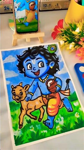 krishna ji drawing#shortvideo#trendingshorts