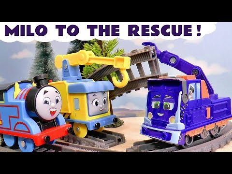 Mighty Express Milo Toy Rescue Story with All Engines Go Carly