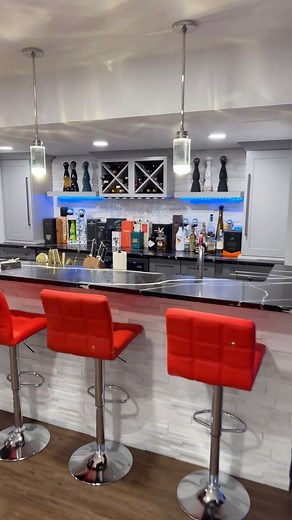 76K views · 786 reactions | Witness the magic of this amazing 2,300 ft² basement!  Let’s work together to make your space extraordinary. • • #FinishedBasement #HomeDesign #BasementGoals | Finished Basements NJ | Facebook