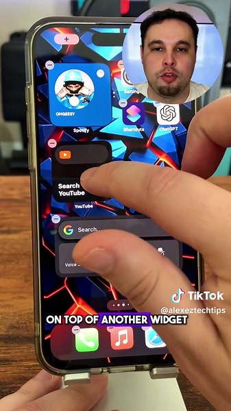 Stack Widgets on the iPhone Home Screen 🤩 for a much cleaner and more organized look 👍 💡 Long-press the widget to drag them on top of another ✅ ❌ Remove widgets by long-pressing on the stack, then click Edit Stack⚡️ #iphone #iphonetips #iphonetipsandtricks #iphonetip #apple
