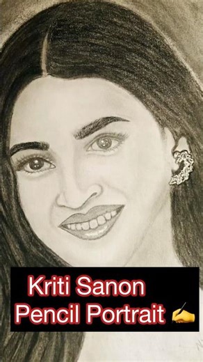 Kriti Sanon Pencil Portrait ✍️ #pencilsketch