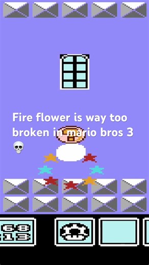 Fire flower is Broken in mario bros 3 💀