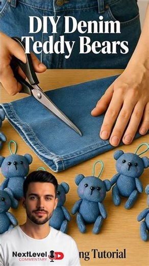 Don’t Throw Away Old Jeans! 👖 DIY Denim Teddy Bear 🧸