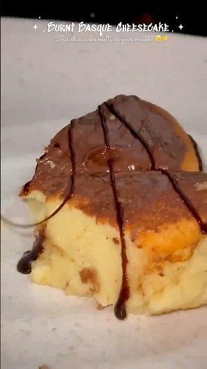 Burnt Basque Cheesecake 🧀✨ Creamy inside, burnt outside — pure cheesecake magic ✨🫠