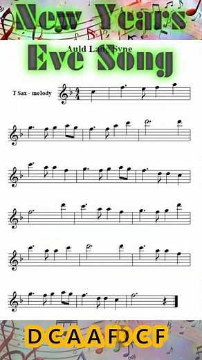 How to Play Tenor Saxophone Notes for Auld Lang Syne aka the New Years Song #bandkaraoke #newyear