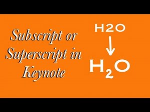 How to write subscript or superscript on keynote #mac #keynote