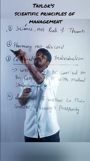 F W Taylor's scientific principles of management #shorts #class12