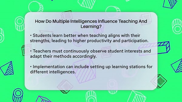 How Do Multiple Intelligences Influence Teaching And Learning? - Childhood Education Zone