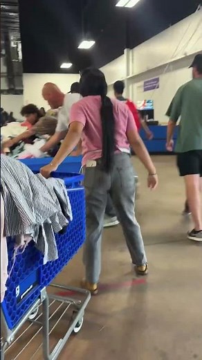 Thrifting clothes at Goodwill Bins