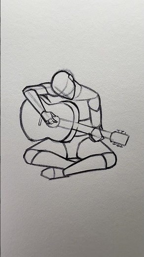 How to Draw a Guitarist ⭐️Tutorial⭐️ #howtodraw #draw #sketch #guitarist #drawingtutorial #art