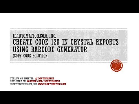 How to Create a Code 128 Barcode in Crystal Reports using the Native Generator