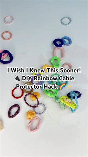 I Wish I Knew This Sooner! 🔌 DIY Rainbow Cable Protector Hack 🌈✨