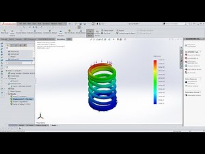 Simulation of compression spring in SolidWorks