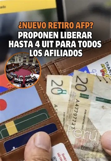 💰Proponen liberar hasta 4 UIT para todos los afiliados La congresista Catherin Palomino, de Juntos por el Perú, presentó una nueva iniciativa legislativa que busca autorizar un desembolso extraordinario de hasta 4 UIT, monto que bordearía los 22 mil soles, para todos los aportantes al sistema privado de pensiones. De salir adelante en las comisiones y el Pleno, esta iniciativa se sumaría a los anteriores proyectos que buscan aliviar la economía familiar ante emergencias. 💸👨‍⚖️ #Trome #Actuali