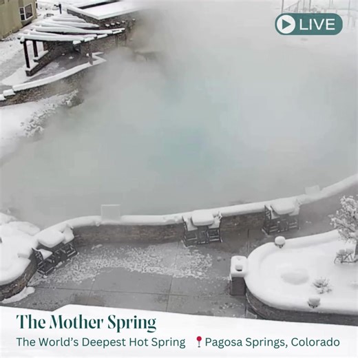 An exciting look from the Mother Spring, the world's deepest geothermal spring located in Pagosa Springs, Colorado. Pagosa Springs recently experienced a 24-hour storm, bringing upwards of 1-2ft of snow around the area and Wolf Creek Ski Area reporting 29" of fresh powder. Watch winter at the Mother Spring live: www.pagosahotsprings.com/hot-springs/live-webcam/ Plan your winter getaway to The Springs Resort: www.pagosahotsprings.com/ | The Springs Resort