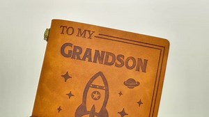 To My Grandson Journal from Grandma, Grandson Graduation Card, Grandson Keychain from Grandma, Grandson Leather Journal 140 Pages Writing Notebook, Gifts for Grandson Birthday Graduation Christmas: Amazon.com: Office Products