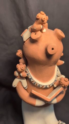Exceptional 12” Jemez Pueblo Storyteller by Lupe Loretto Lucero | Large Mudhead With Children | Signed Native American Pottery - Etsy