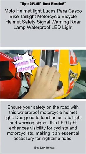 Motorcycle Helmet LED Taillight