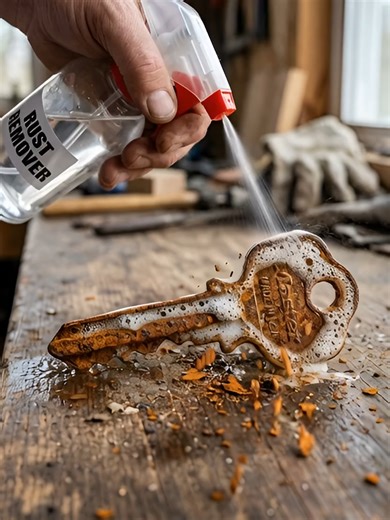 Amazing Rust Removal from an Old Key 🔧✨ #rustremoval #restoration #satisfying #beforeafter #metalcleaning #oddlysatisfying #cleaningvideo #viral #fyp #shorts