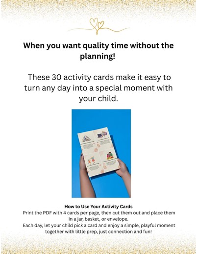30 Fun Activity Cards for Kids Ages 3–7 | Parent-child Play Ideas | Digital Download - Etsy