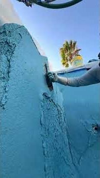 Pool Plastering Work Before And After With Water... #Shorts #primetimepoolplastering