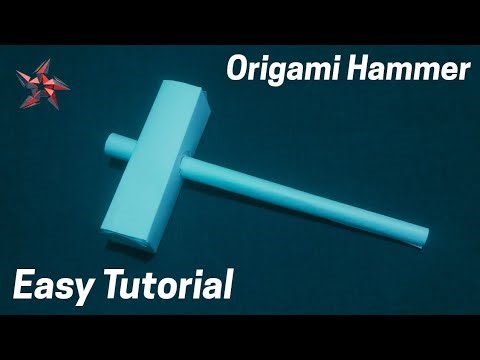 How to Make an Origami Hammer 🛠️ | Easy Paper Tool Craft Tutorial | #NinjaOrigami #diy