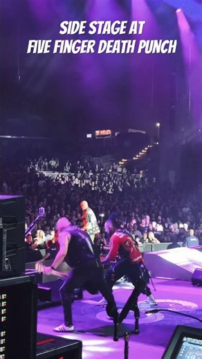 “Five Finger Death Punch” live metal show from side stage