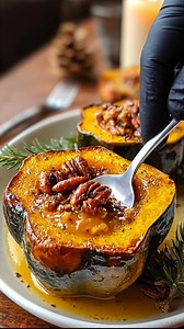 17K views · 53 reactions | Maple Pecan Roasted Acorn Squash Ingredients: 2 Tbsp unsalted butter 4 Tbsp (≈¼ cup) pure maple syrup Optional: pinch of salt to finish ...... Full Recipe in Coʍmеոτ  | Recipes Easy Pro | Facebook