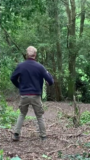 Practicing my slinging arm