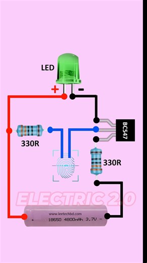How to Make Touch Sensor Using bc547 #diy #bc547 #sensor | Electric 2.0