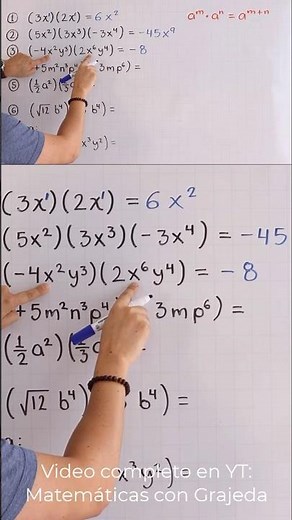 Multiplying monomials with two literals #maths #edutuber