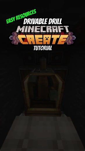 Drivable Drill Minecraft Create #minecraft #createmod