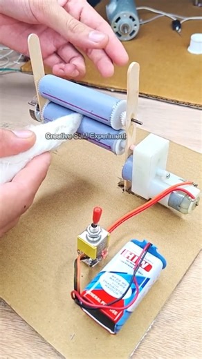 Cotton roller press machine | #dcmotor #tech #youtubeshorts #dcmotorproject | Creative SJM Experiment