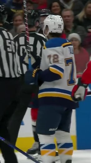 Jake Neighbours ➡️ Tom Wilson • #HFhits #StlBlues #ALLCAPS • 2024 JAN 18 #NHL • Neighbours received an interference minor | hockeyfights.com