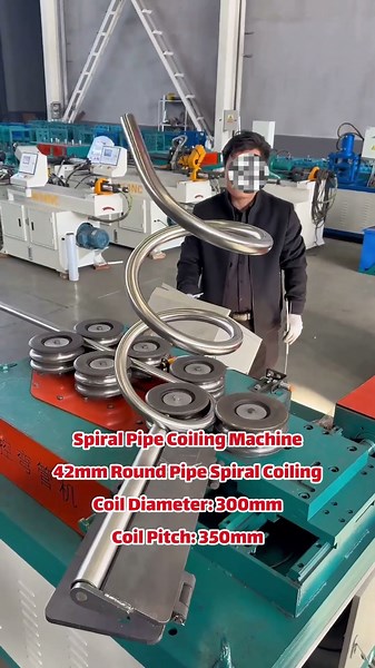 Amazing Spiral Pipe Bending Process | 42mm Tube Coil Making Machine