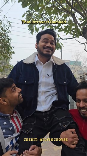 Indie Comedy Club on Instagram: "POV: Jab market mein nayi prajati ke damaad ji aa jaayein 😂 Bhaiyon ne jo observe kiya… woh har Indian family mein hota hai! Aapke ghar wale damaad kaunsa type hai? 👀👇 #indiancomedy #desicomedy #familycomedy #brothercomedy #siblingshumor #hindicomedy #reelsindia #viralreels #trendingreels #relatablecontent #funnyreels #desifamily #indianfamily #comedyreels #reelitfeelit #laughoutloud #lolindia #viralindia #memesdaily #comedyshorts #funnyvideos"