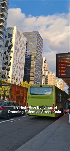 The High-Rise Buildings of Dronning Eufemias Street, Oslo, Norway 🇳🇴 #travel #europe #norway #shorts