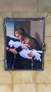 edie on Instagram: "Holy Mothers of Gaza, day01 background image by the amazing #ahmadhasaballah - Sreets of Naples are full of popular altars dedicated to Jesus, the saints and other religious icons. Neapolitans usually add pictures of their own dead relatives or saints to these altars, then pray below their beloved icons on a daily basis. Most of these altars are dedicated to Holy Mary. And Mary was a Palestinian mother. This artwork is the 1st of a series I will be revealing day by day. Saint